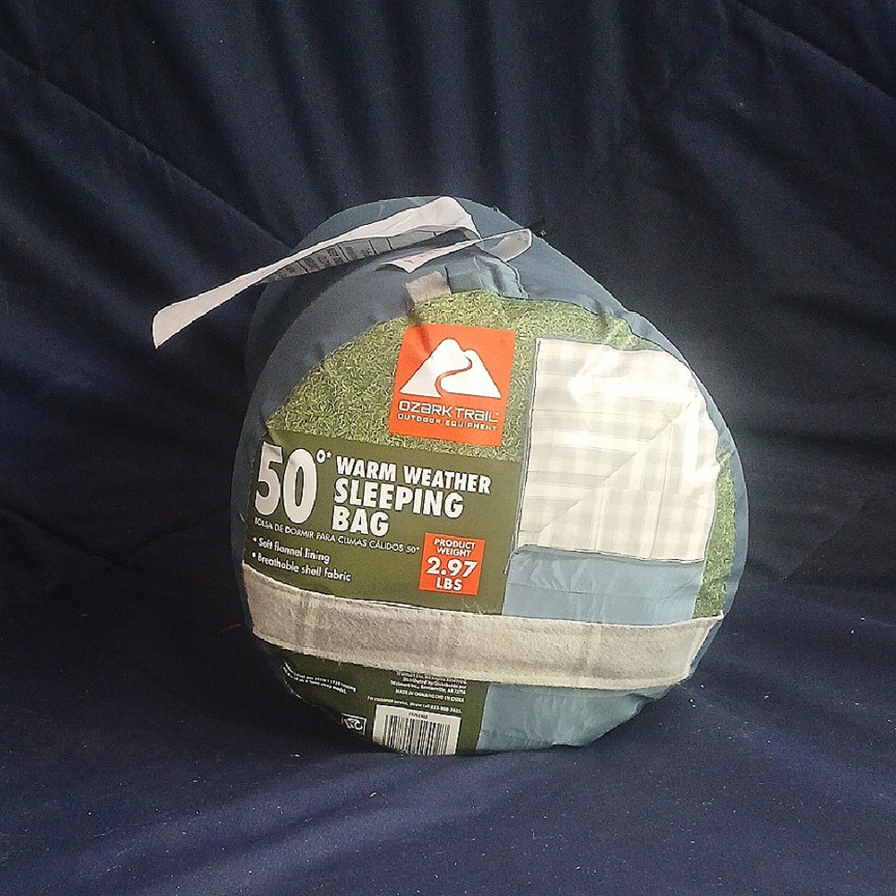 Ozark Trail Green and Gray Camping Bedding Compact Design